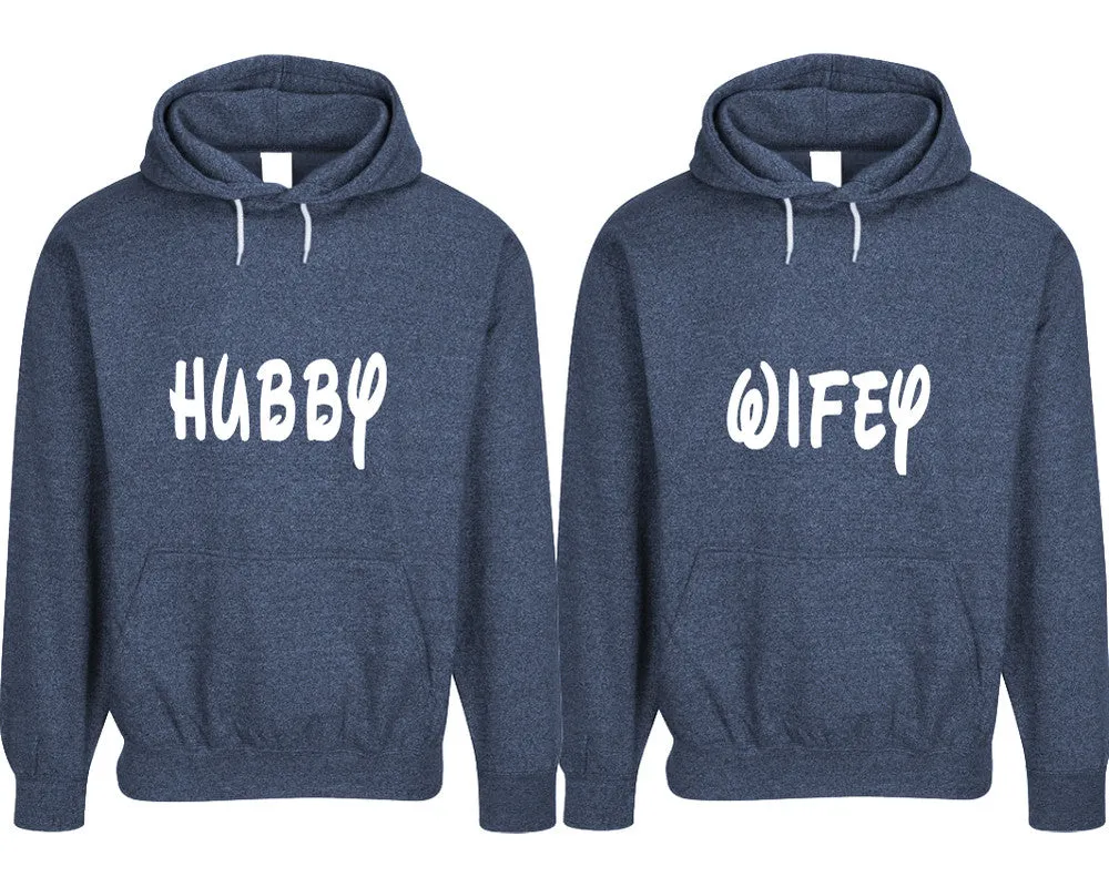 Hubby Wifey Couple Matching Speckle Hoodies