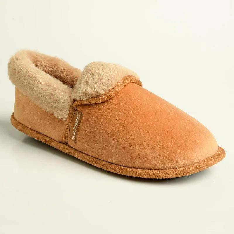 Hush Puppies Fur Top Lua Slippers - Caramel