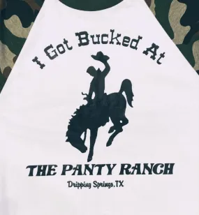 'I Got Bucked At The Panty Ranch' Camo Tee