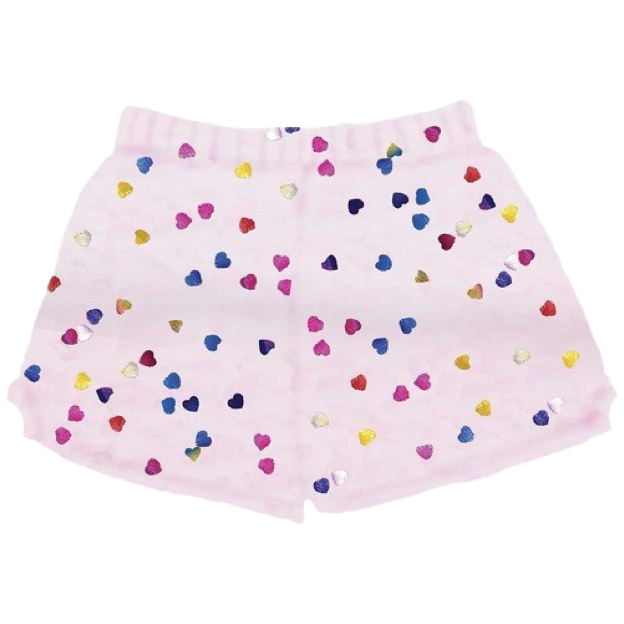 IC Plush Shorts - Foil Hearts