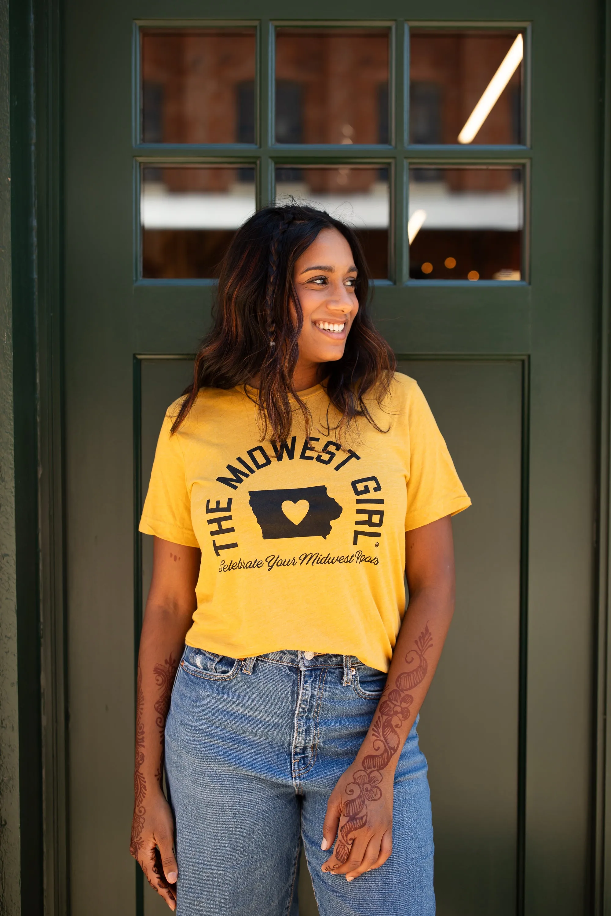 Iowa Tee in Mustard