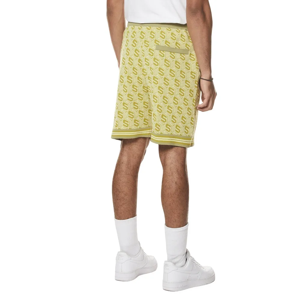 Jacquard Knit Shorts - Kelp