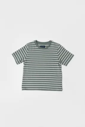 Jnr Louis Stripe T Shirt Sage