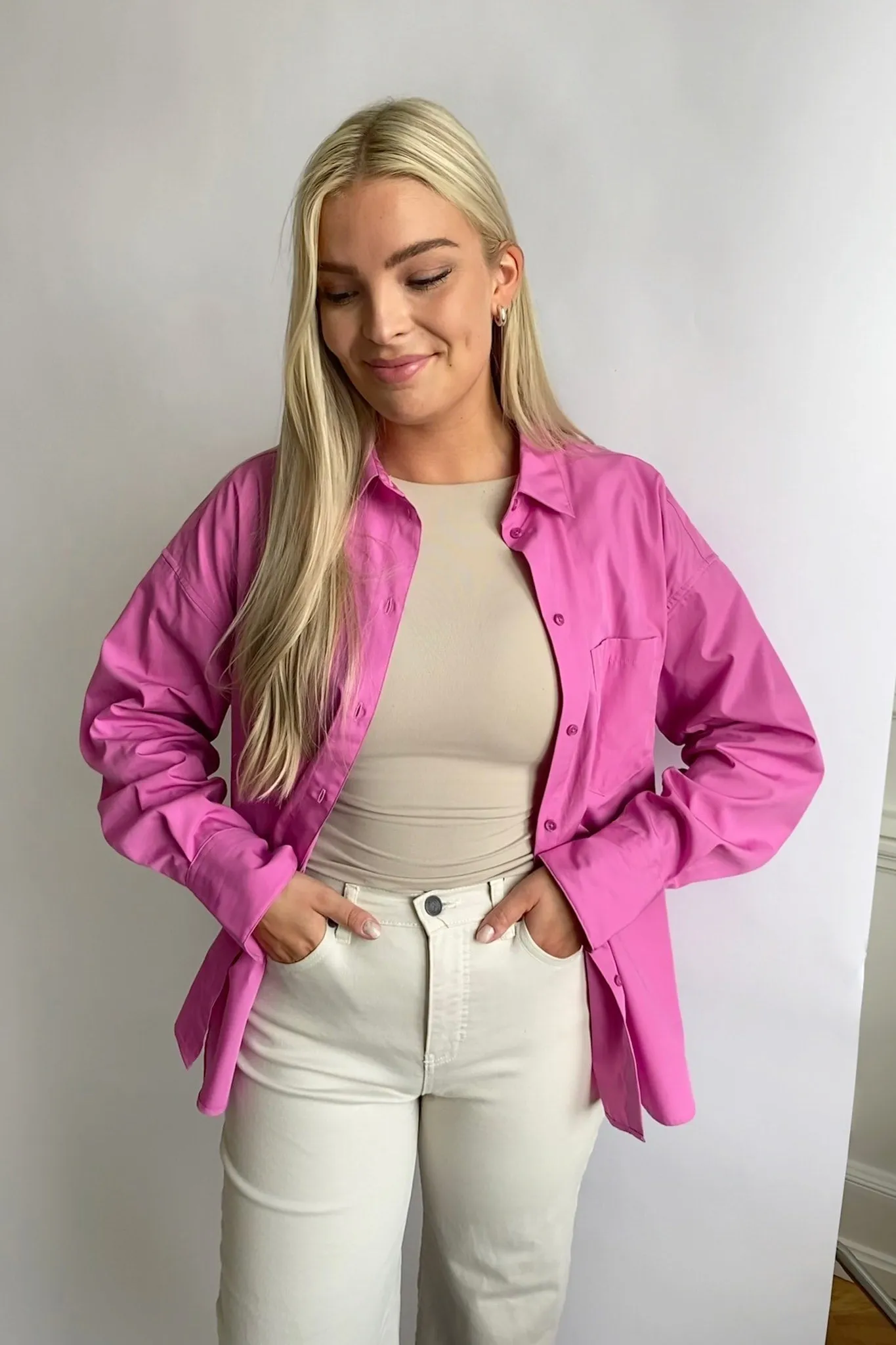 JXJamie Oversized Skjorte - Pink