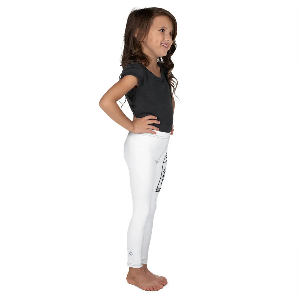 Kids' Girls Yoga Pants Workout Leggings Jiu-Jitsu 016 - Snow