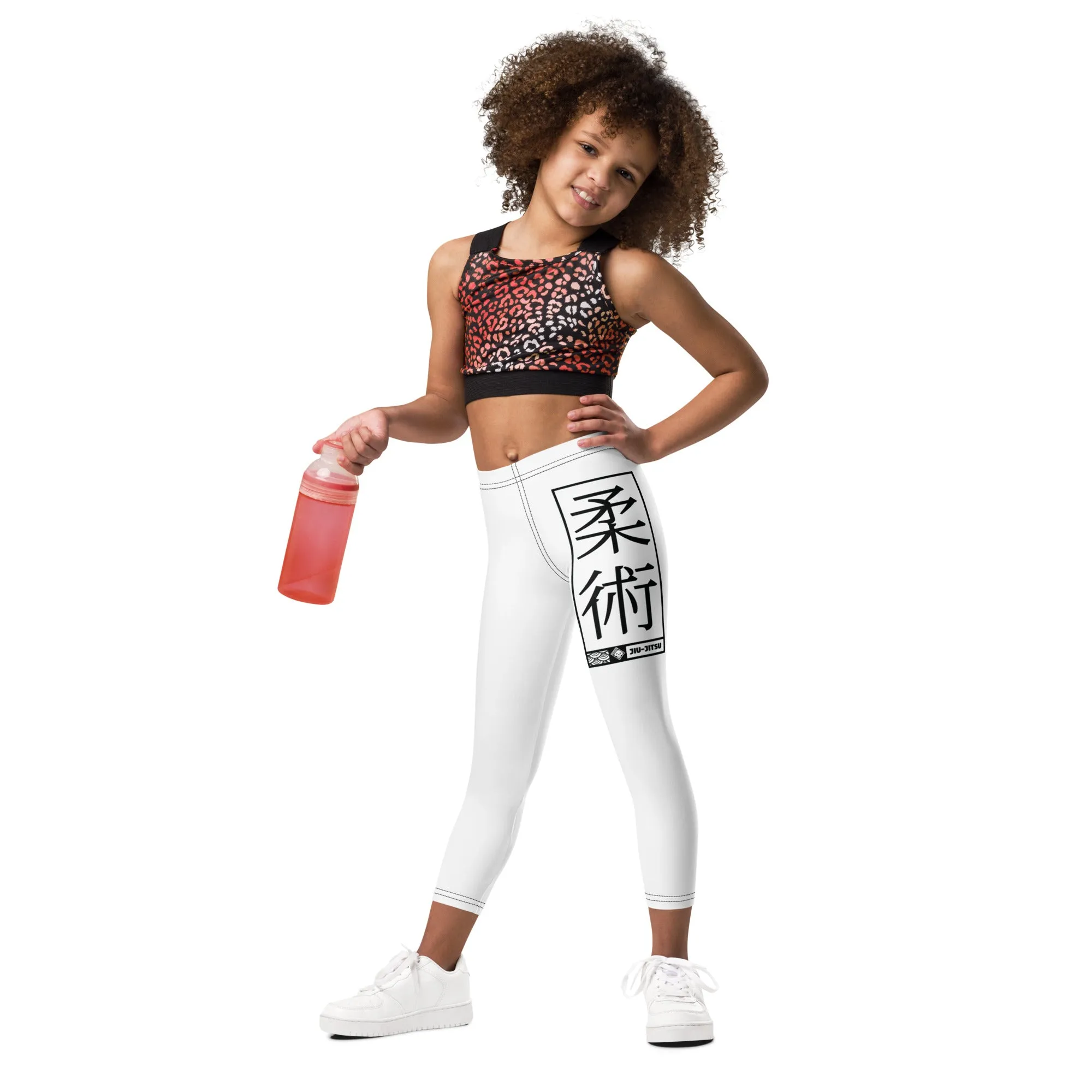 Kids' Girls Yoga Pants Workout Leggings Jiu-Jitsu 016 - Snow