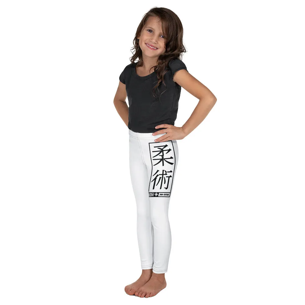 Kids' Girls Yoga Pants Workout Leggings Jiu-Jitsu 016 - Snow