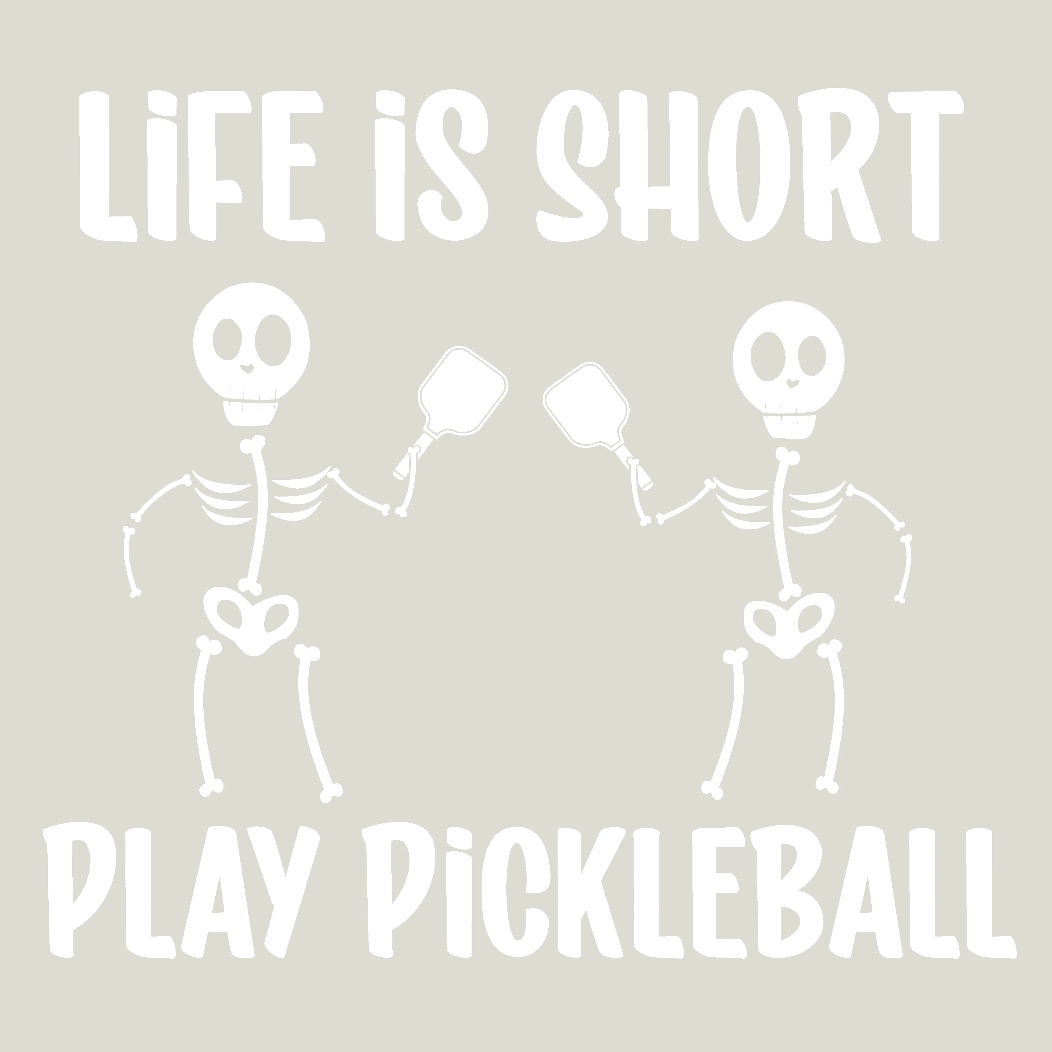 Life is Short Skeletons | Women's Long Sleeve Scoop Neck Pickleball Shirts | 75/13/12 poly/cotton/rayon