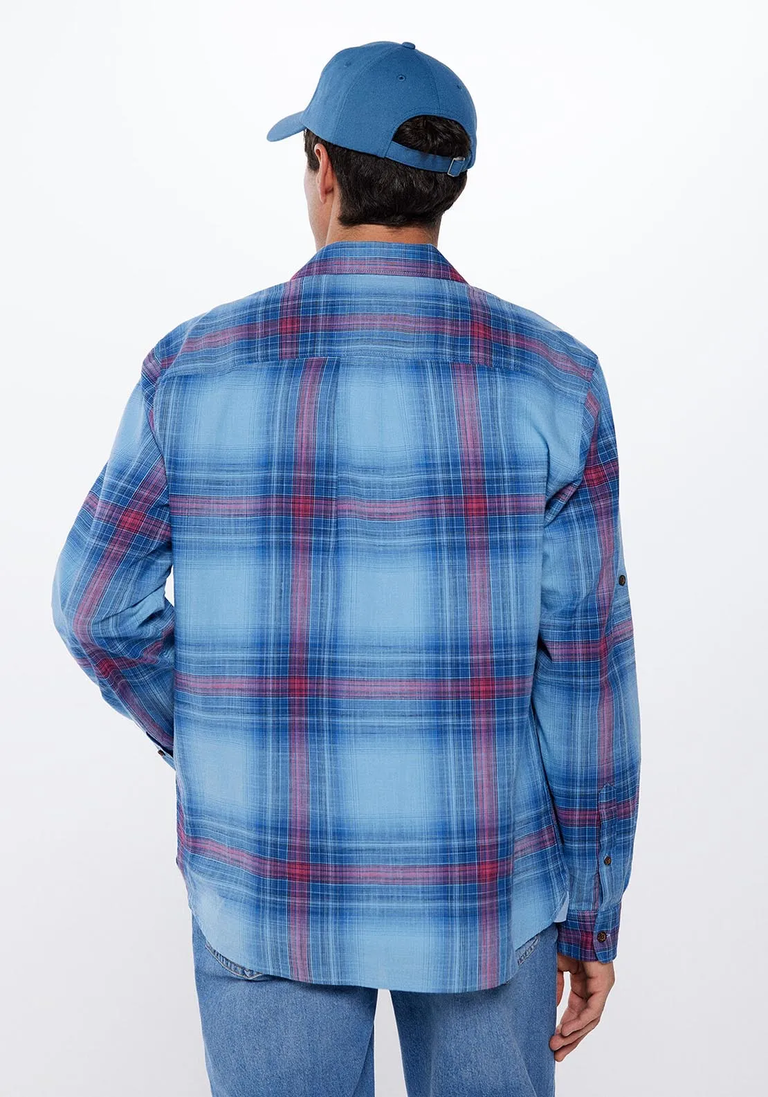 Lightweight check shirt - Blue