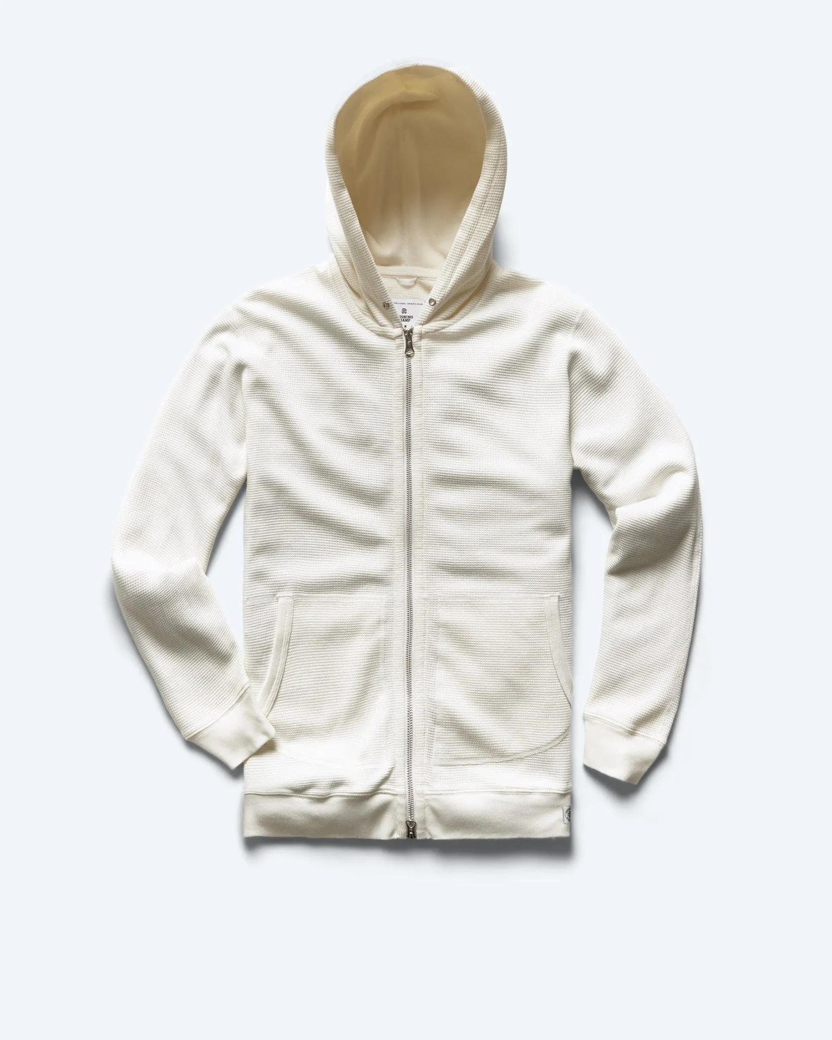 Lightweight Waffle Full Zip Hoodie