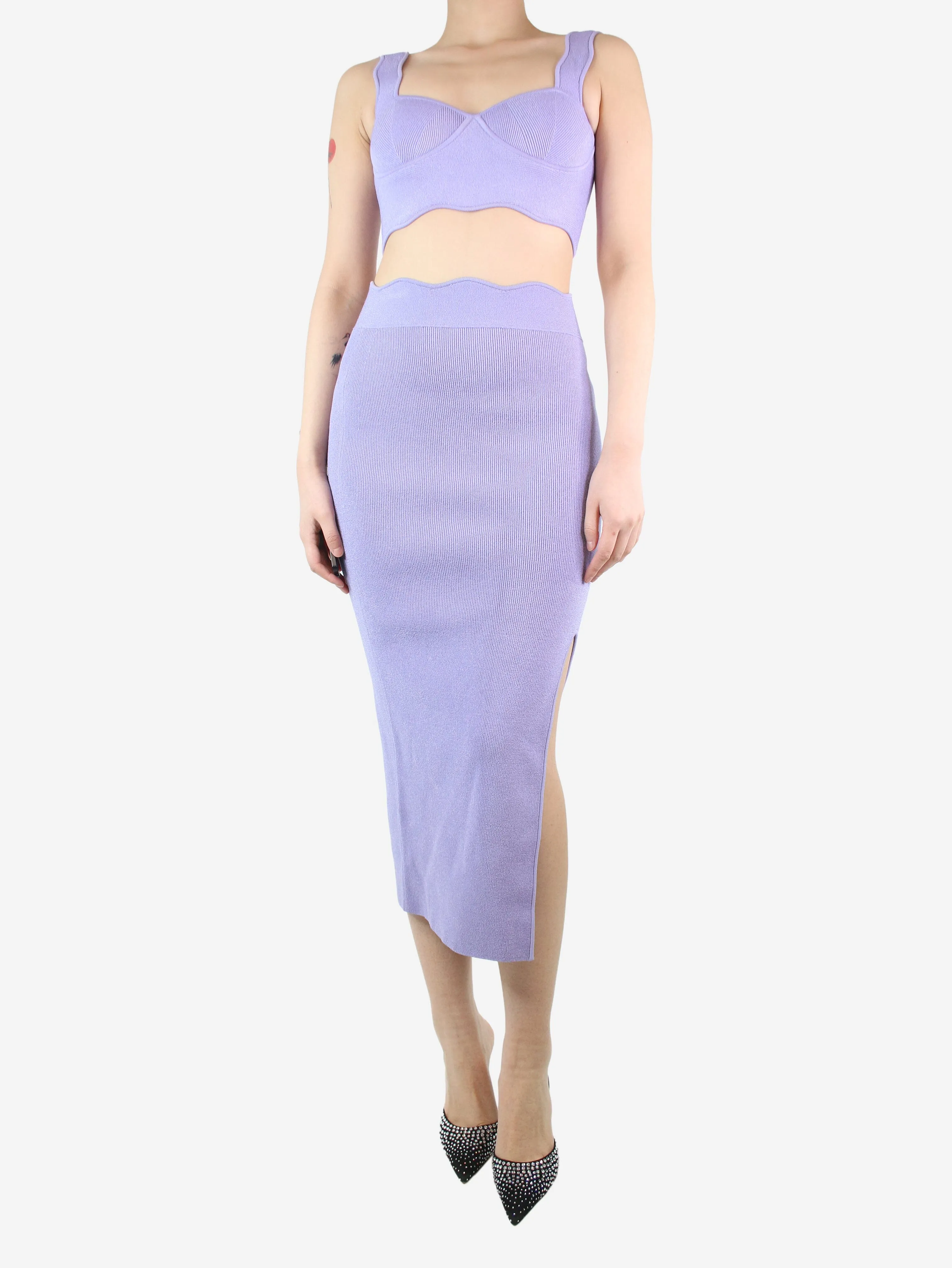 Lilac bralette and skirt set - size S