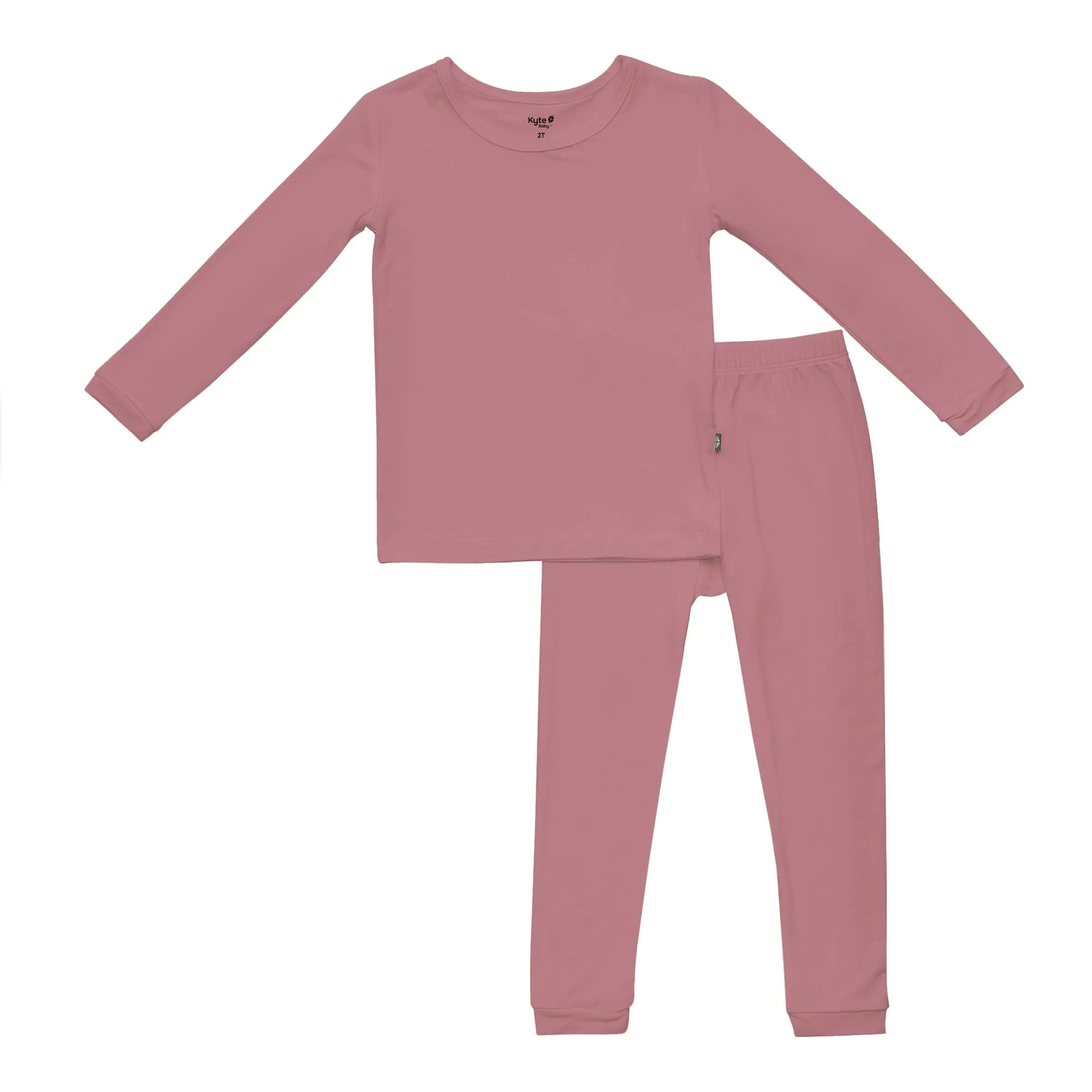 Long Sleeve Pajamas in Dusty Rose