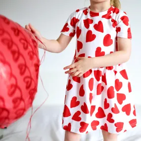 Love heart print Dress