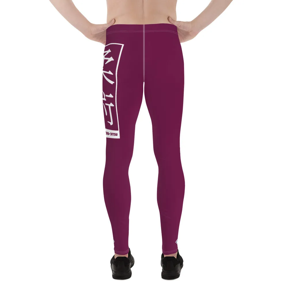 Men's Athletic Workout Leggings For Jiu Jitsu 013 - Tyrian Purple