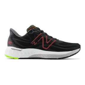 Men's New Balance Fresh Foam X 880v13, Black/Brick Red, 9 D Medium