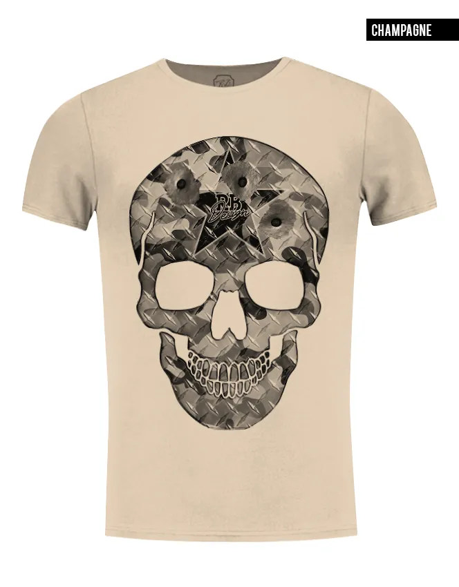 Men's T-shirt ARMY SKULL Camouflage Khaki Graphic Tee  / Color Option / MD706