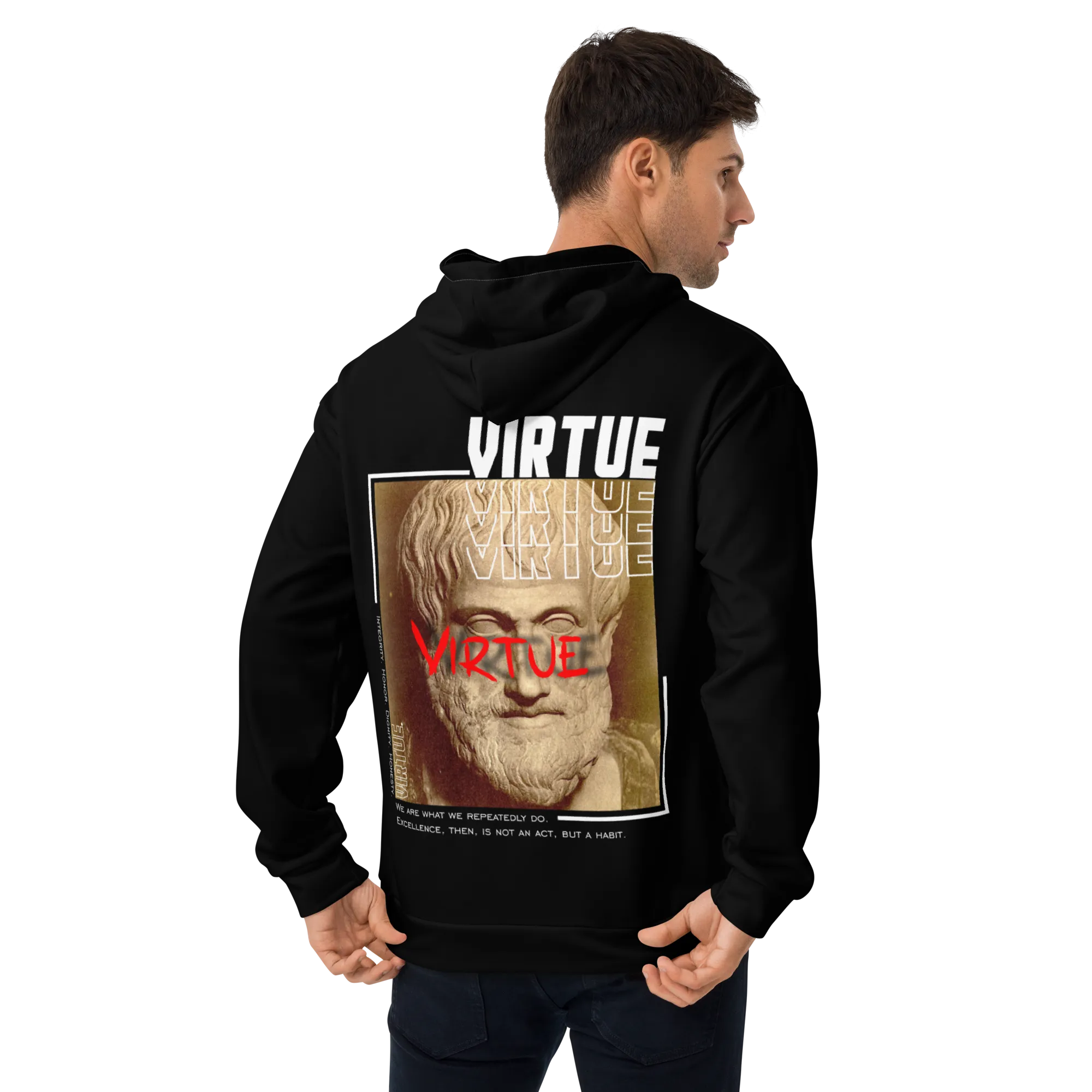 Men's Virtue Theme Graphic Drop Shoulder Hoodie