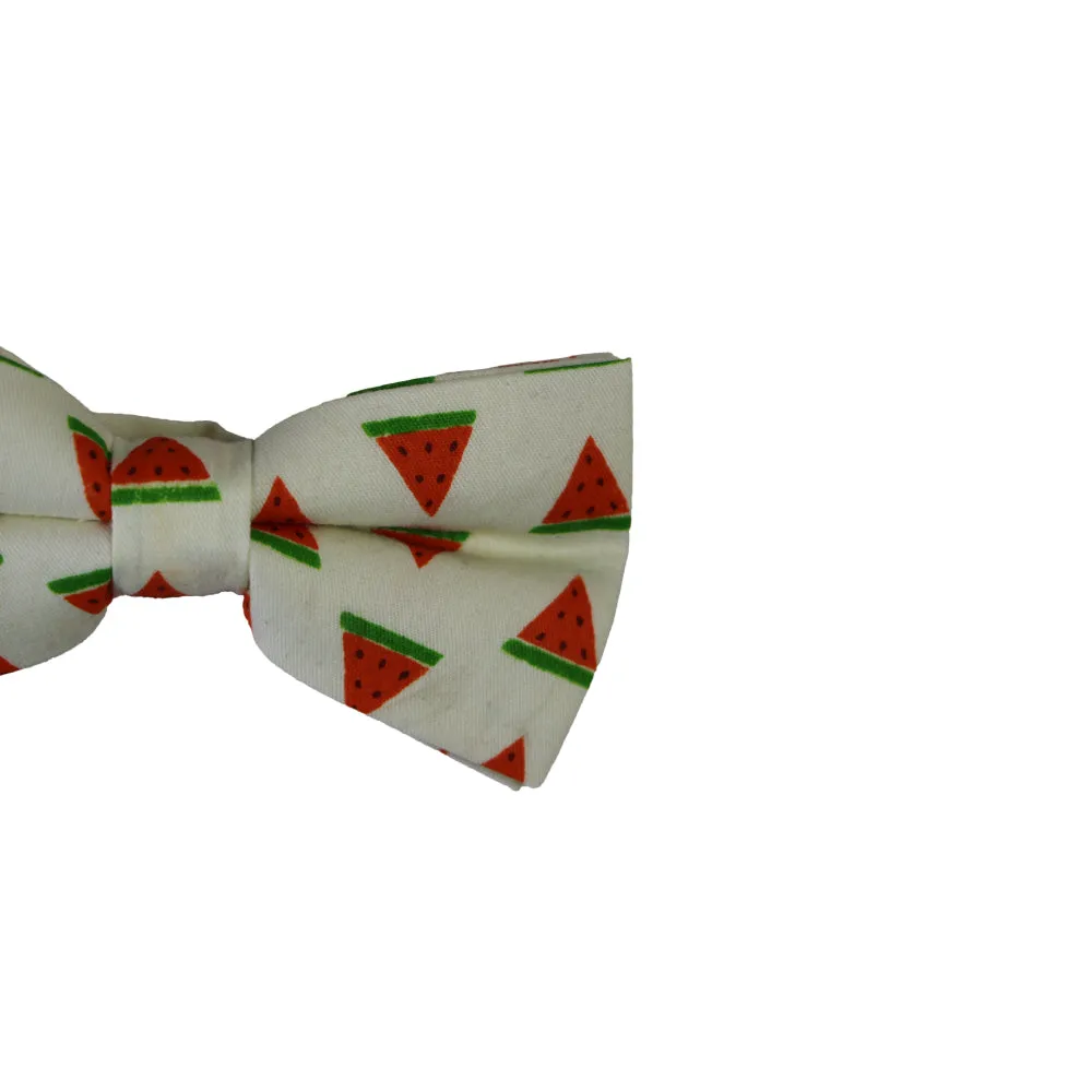 Mens Watermelon Fruit Patterned Bow Tie