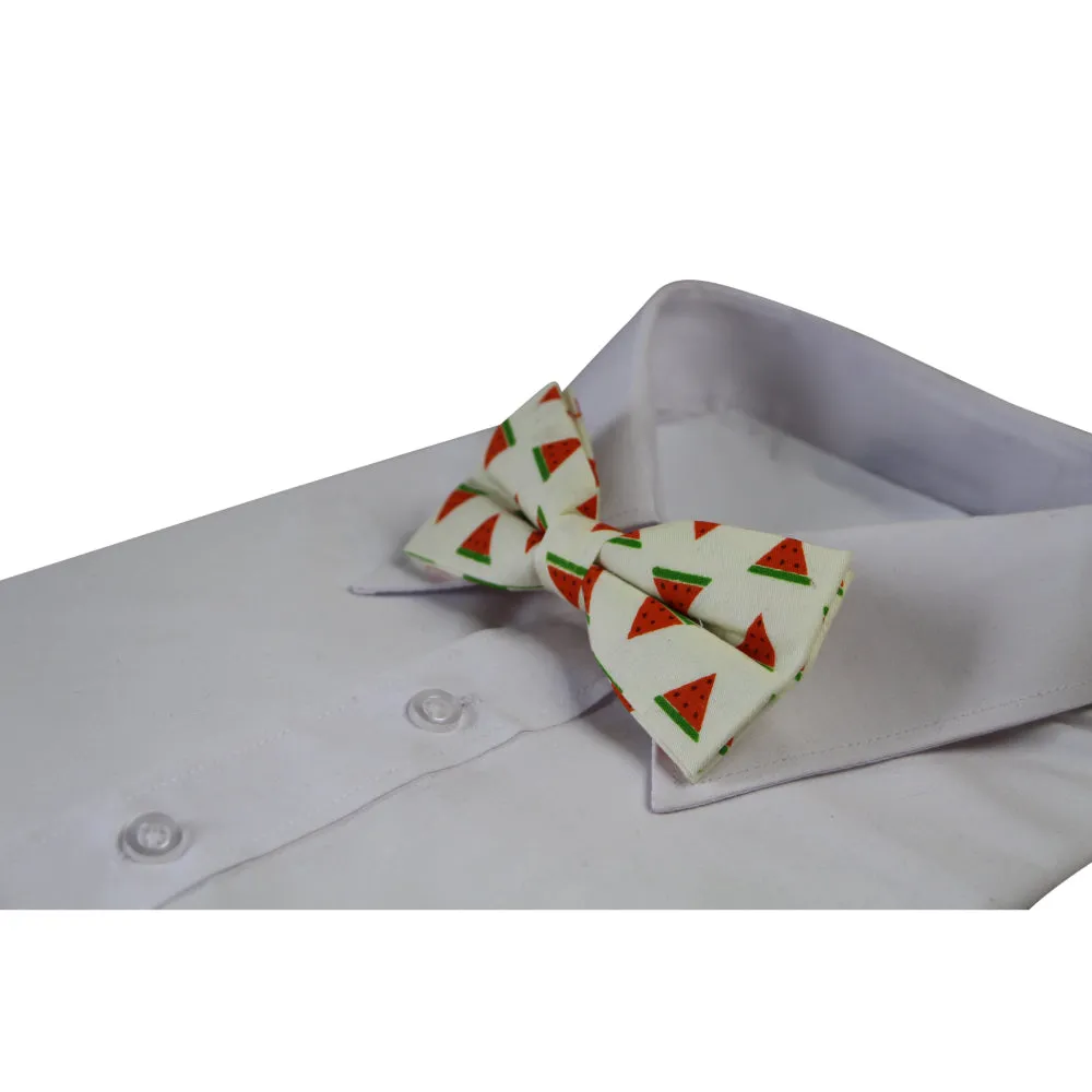 Mens Watermelon Fruit Patterned Bow Tie