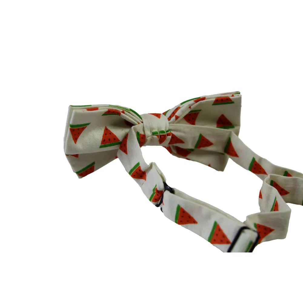 Mens Watermelon Fruit Patterned Bow Tie