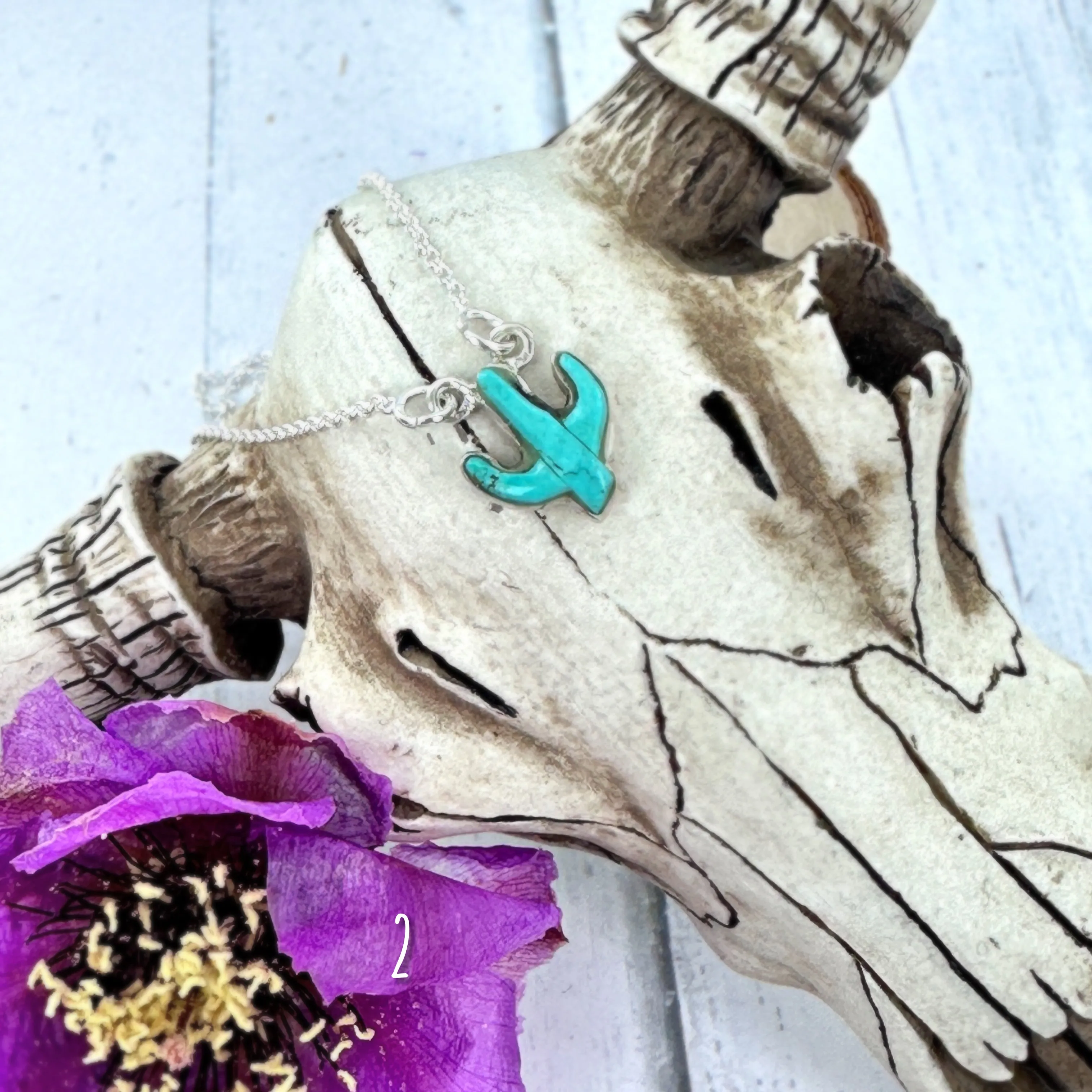 Mini Cactus Turquoise Necklace