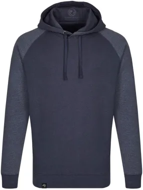 MMT 0611 ― Bi-Color No Pocket Hoodie Sweatshirt - Blau Navy / Melange