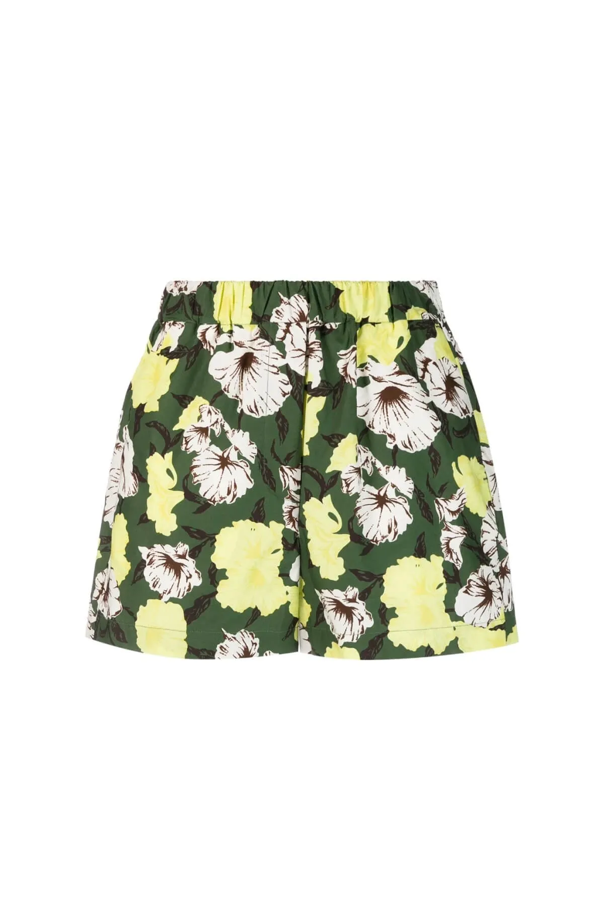 MSGM Hibiscus Camouflage Cotton Bermuda Shorts - Military