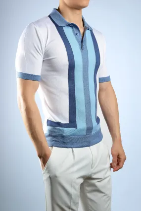 MULTI COLOR COLORBLOCK KNIT POLO