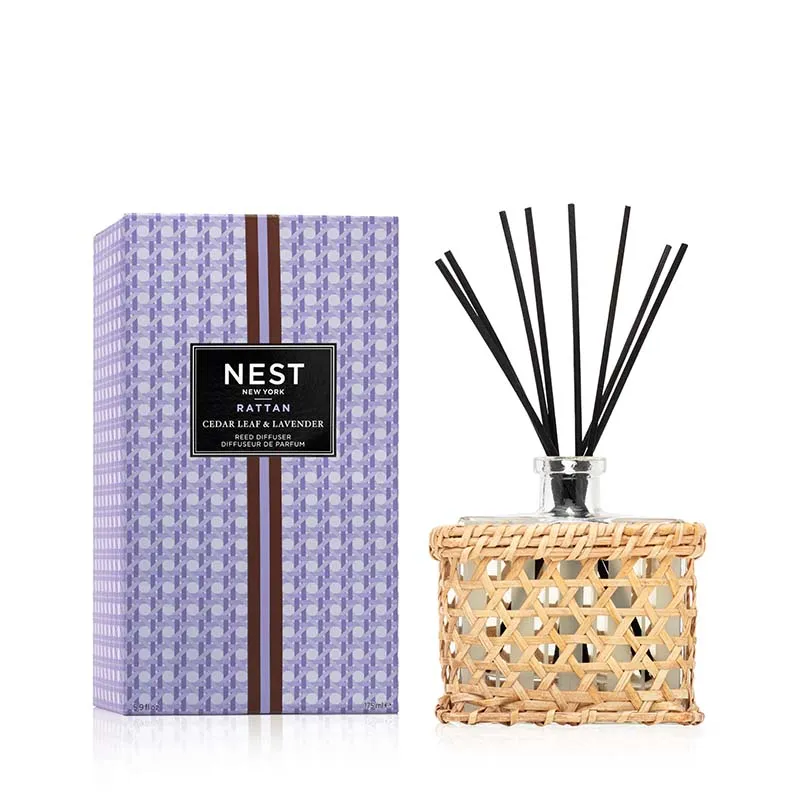 NEST FRAGRANCES | Rattan Cedar Leaf & Lavender Reed Diffuser