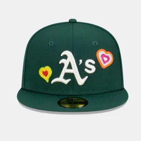 New Era 59Fifty MLB Chainstitch Heart Oakland Athletics