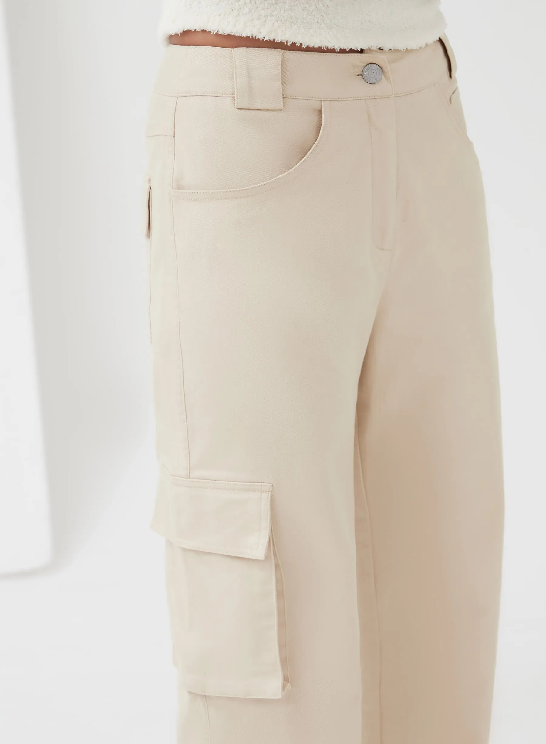 Nude Slouchy Cargo Trousers - Nino