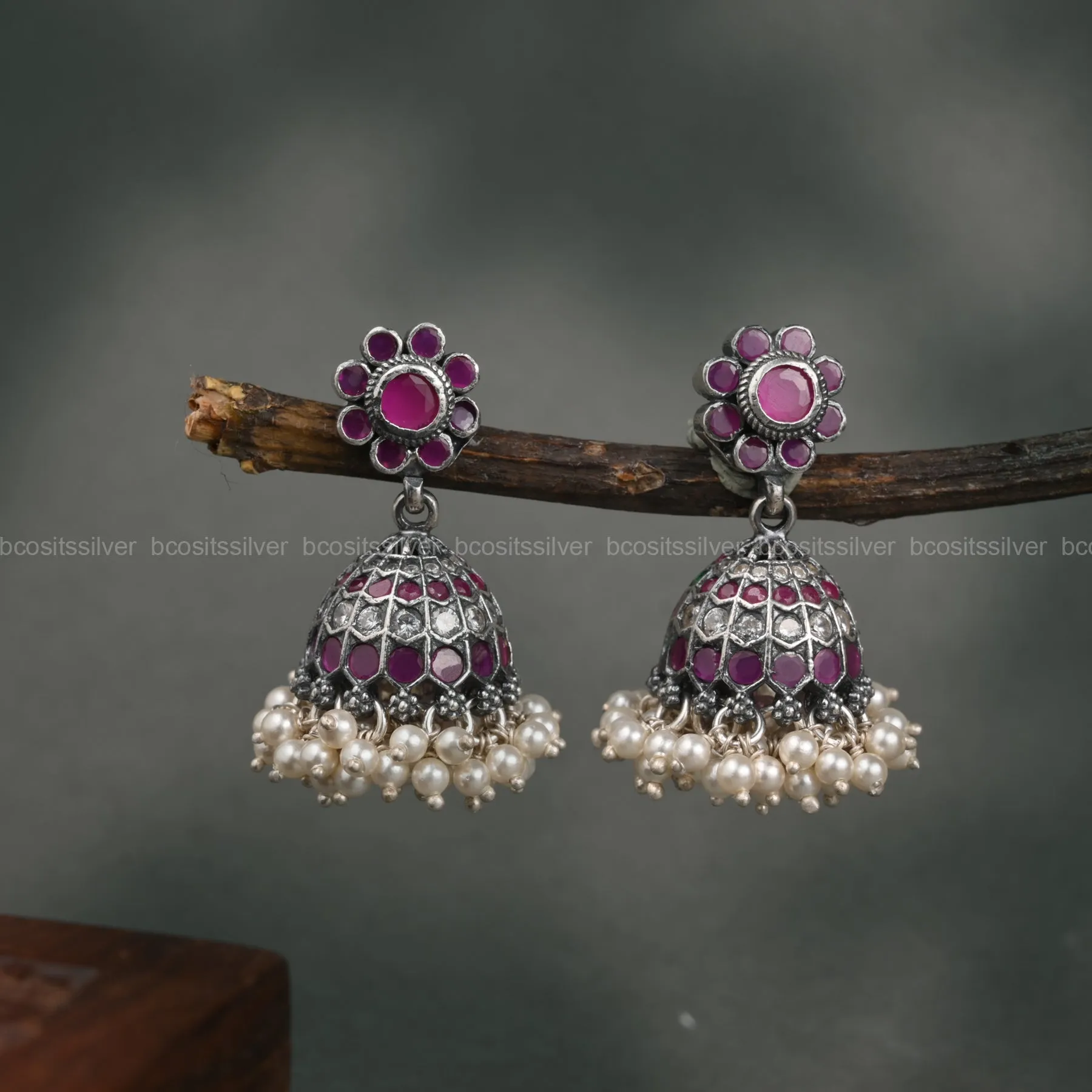 Oxidized Jhumka - 1070