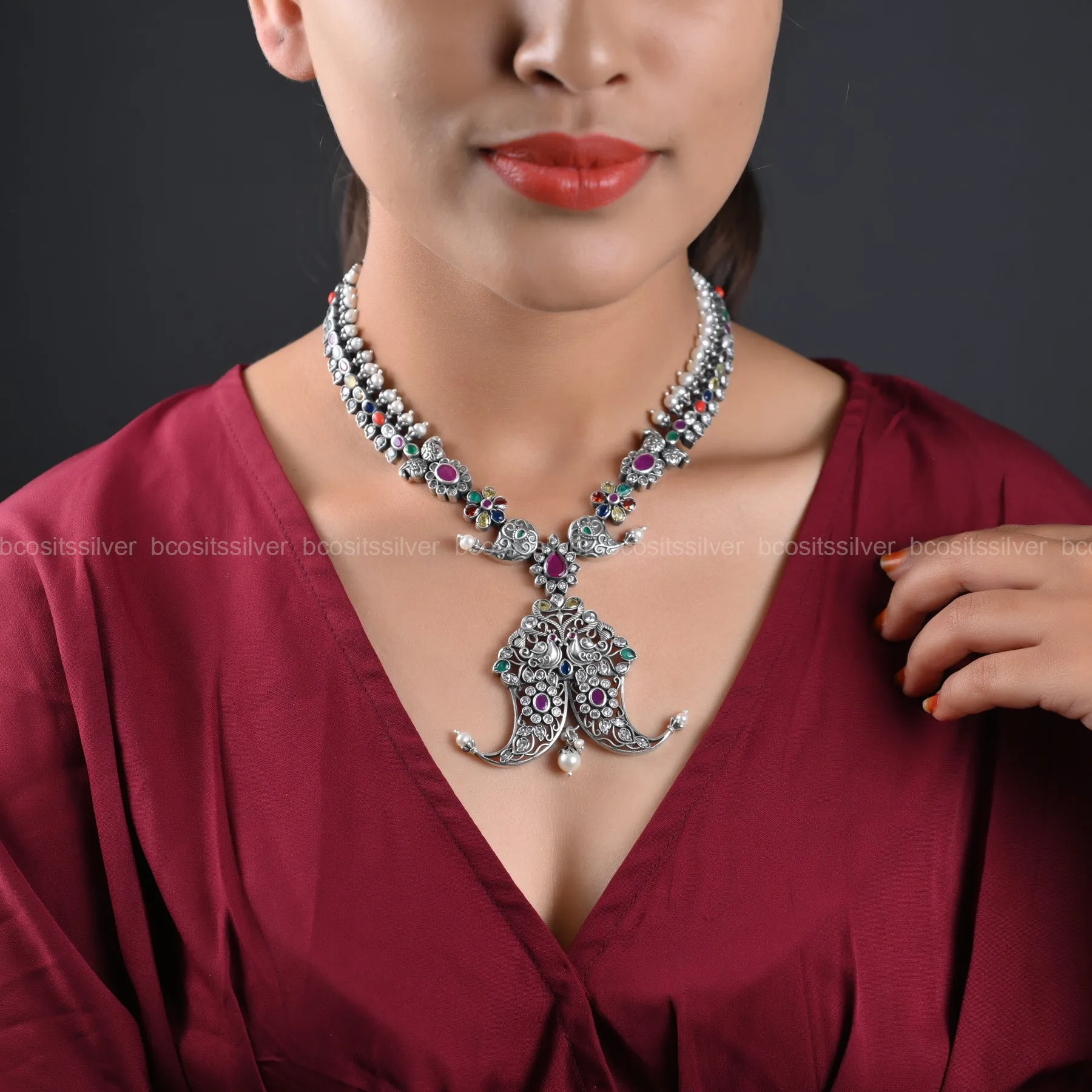 Oxidized Neckpiece - 1180