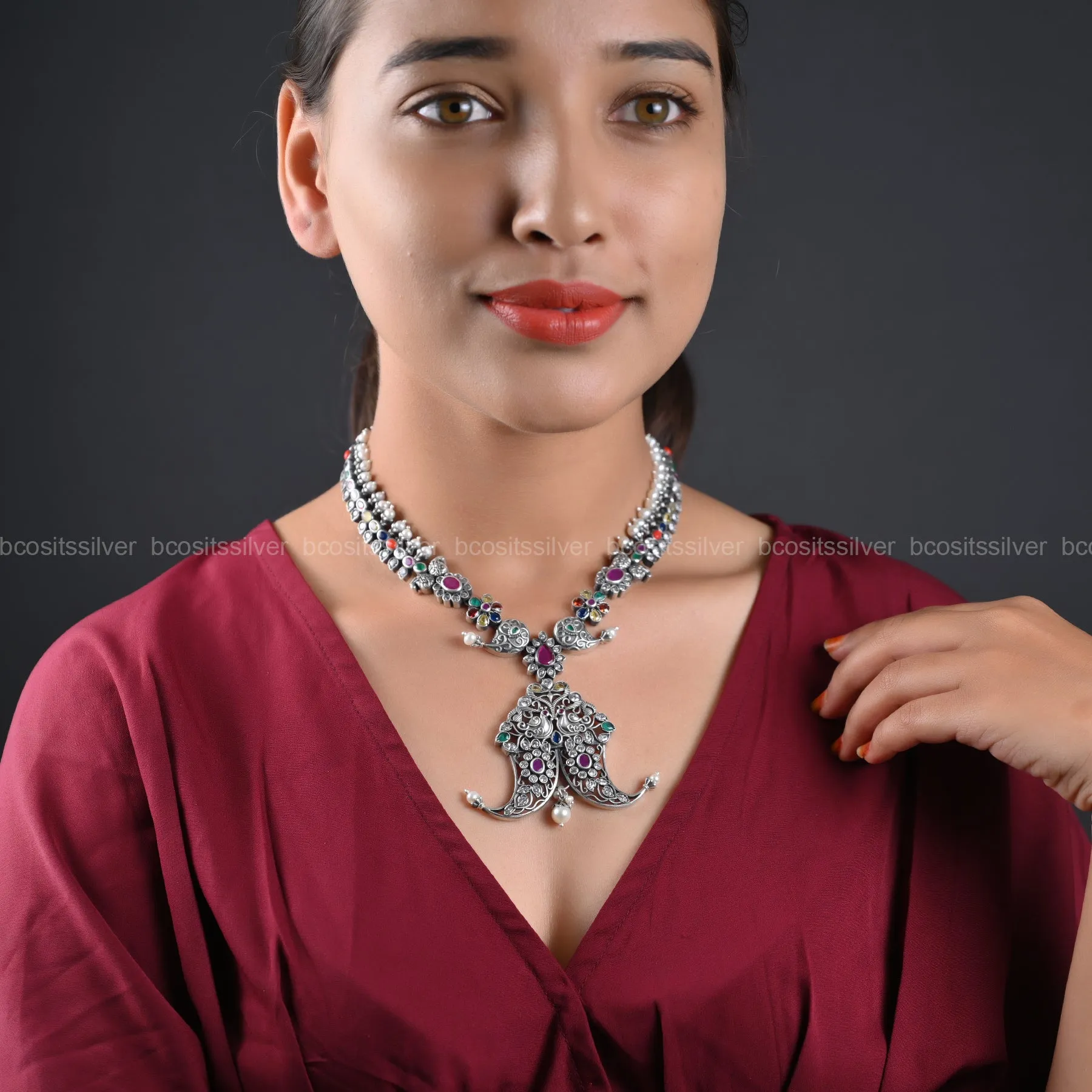 Oxidized Neckpiece - 1180