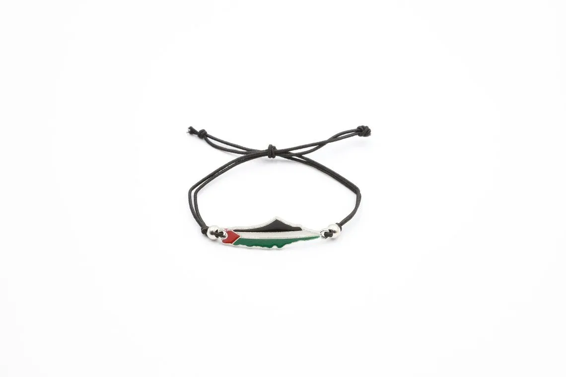 Palestine Flag Map Bracelet