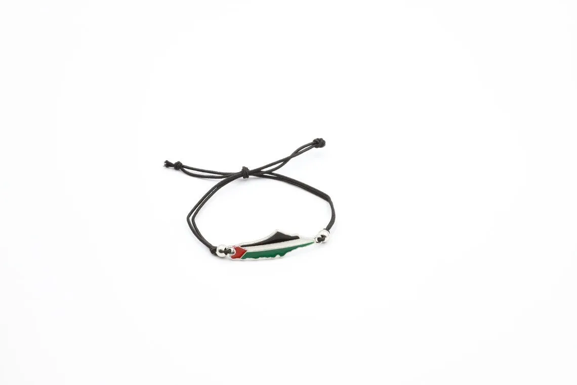 Palestine Flag Map Bracelet