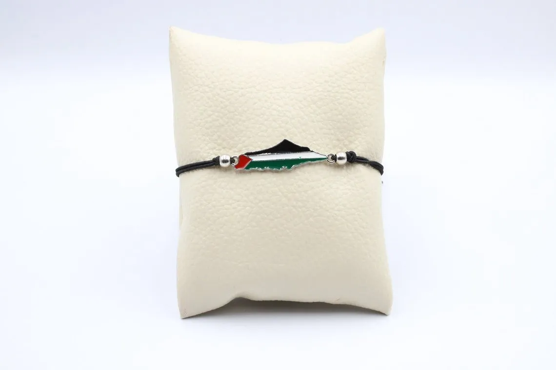 Palestine Flag Map Bracelet