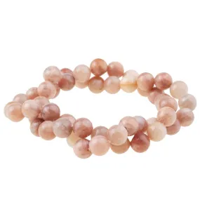 Peach Moonstone 8mm Round - 15-16 Inch