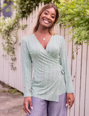 Peridot Organic Wrap Top - FINAL SALE