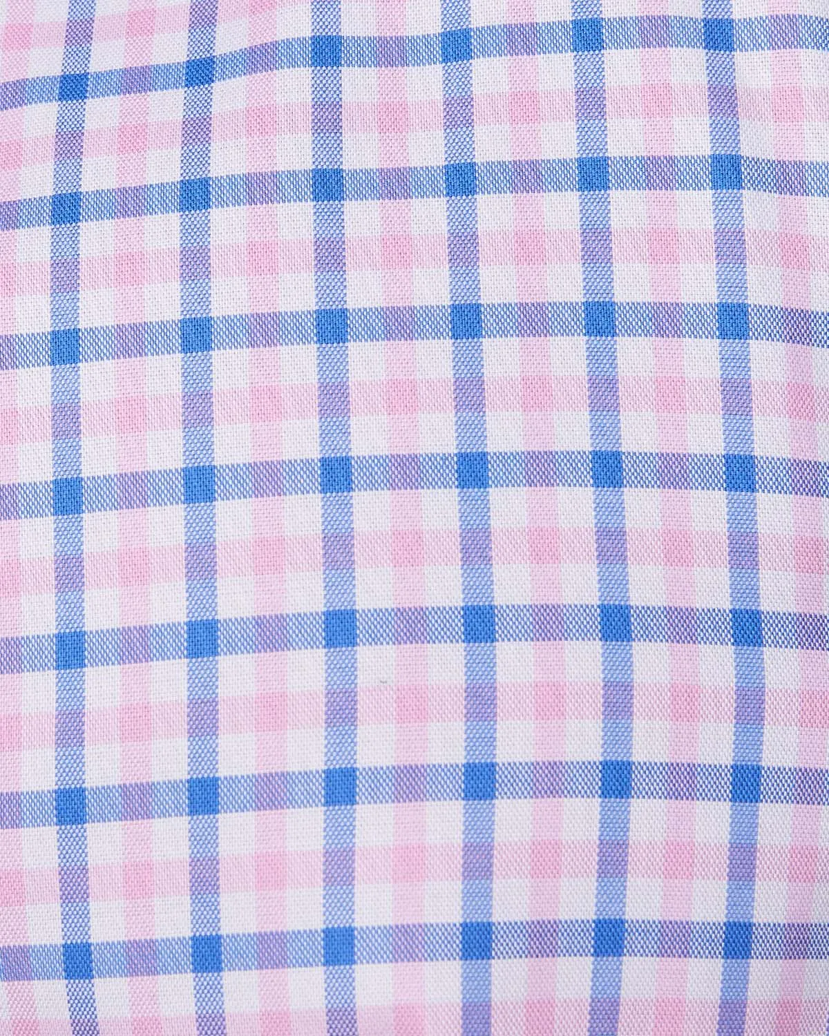 Pink & Blue Stretch Checked Shirt