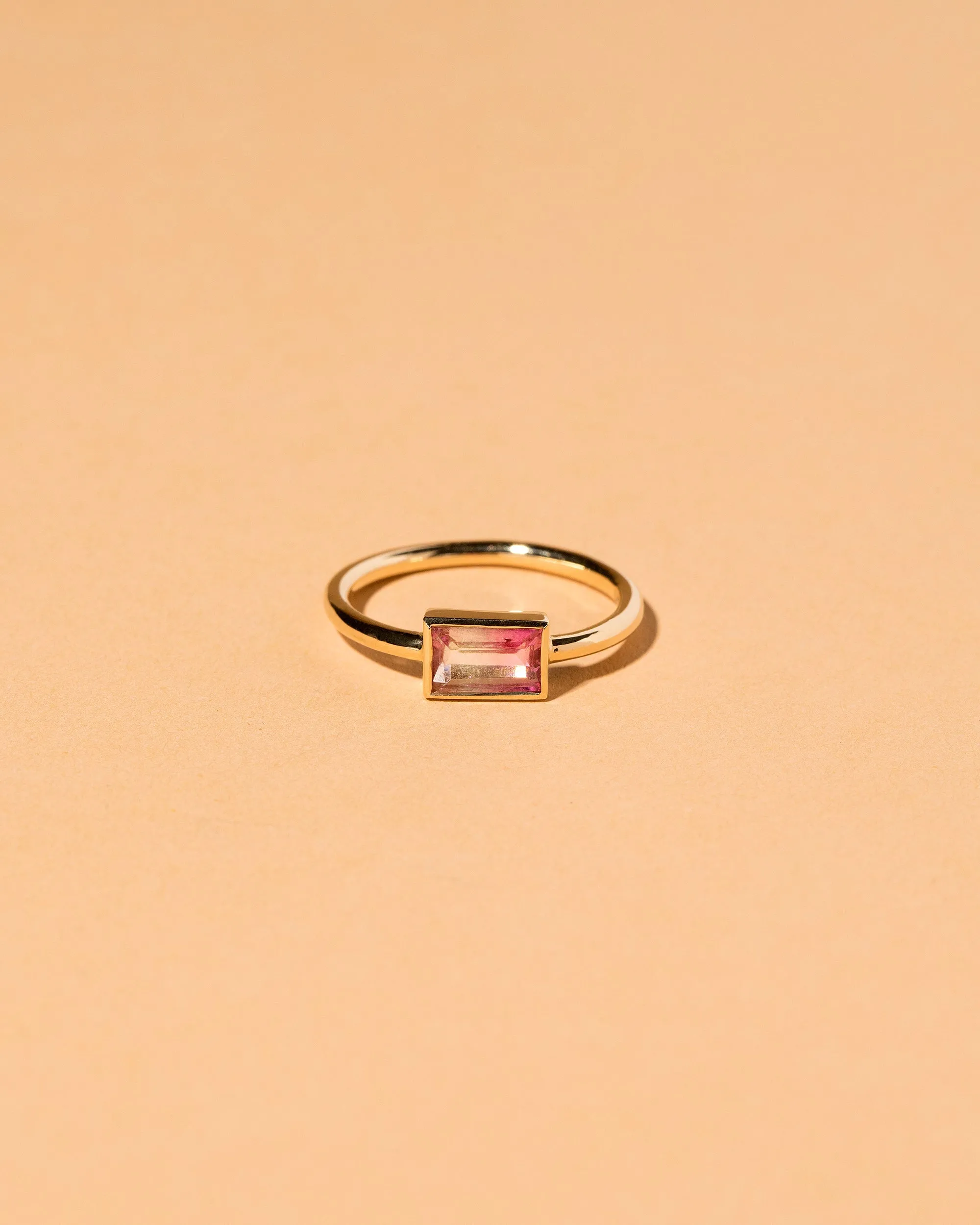 Pink & White Tourmaline Ring