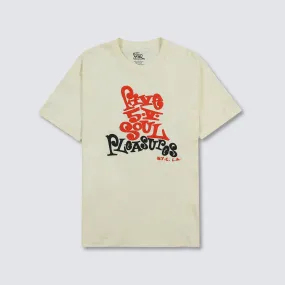 Pleasures Five 5 V T-Shirt - Cream