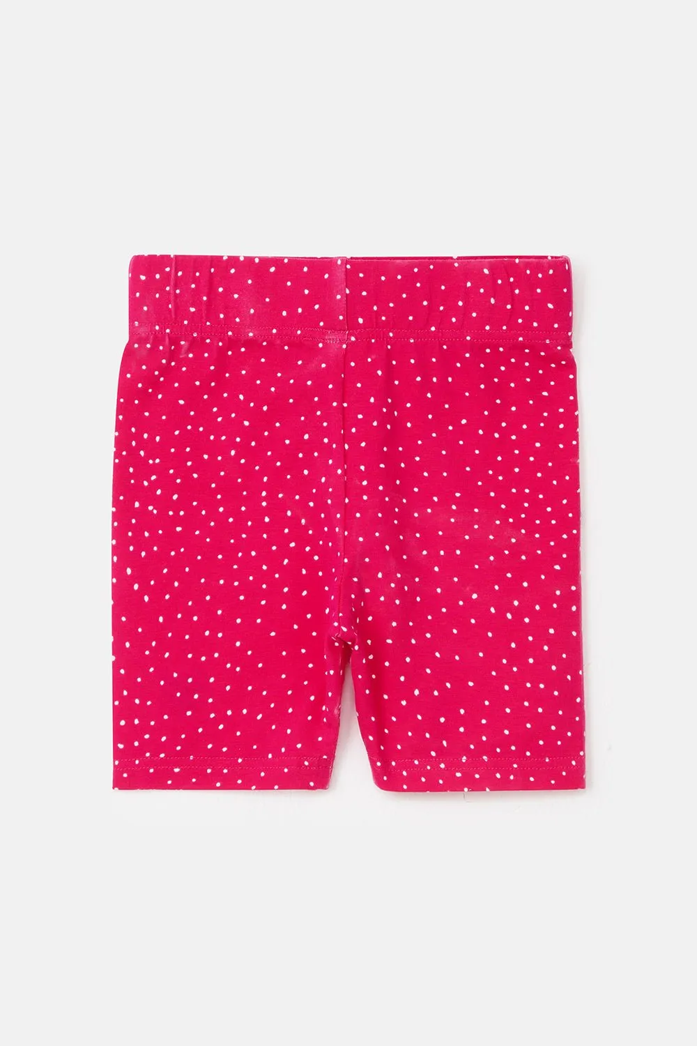 Polly Shorts - Bright Pink Dot