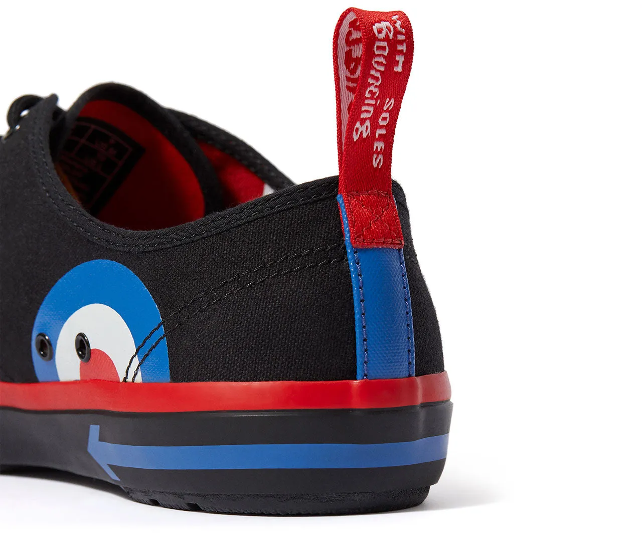 PRESSLER WHO BLACK TARGET CANVAS SHOE