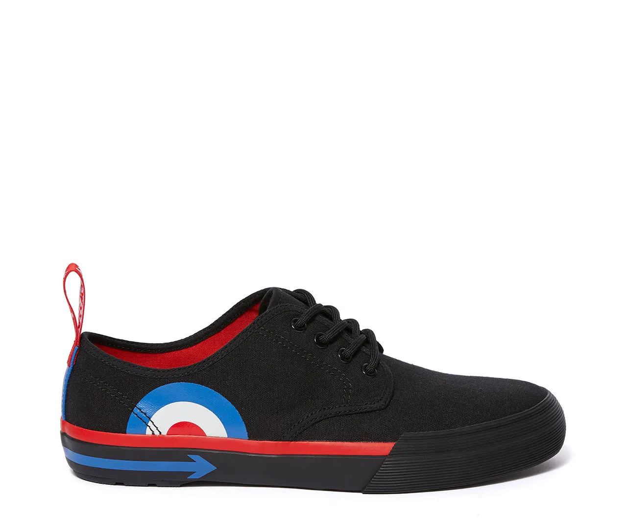 PRESSLER WHO BLACK TARGET CANVAS SHOE