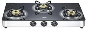 Prestige Royale Plus Schott Glass 3 Burner Gas Stove, SS (GTS 03SS)