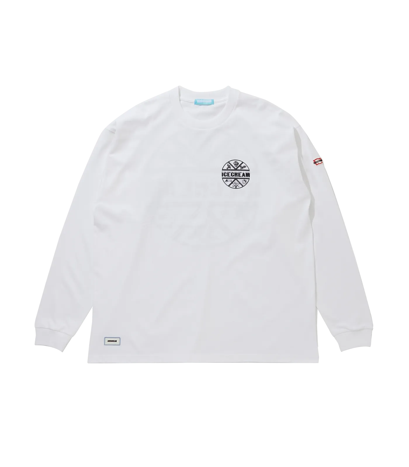 PUFF PRINT L/S T-SHIRT - WHITE