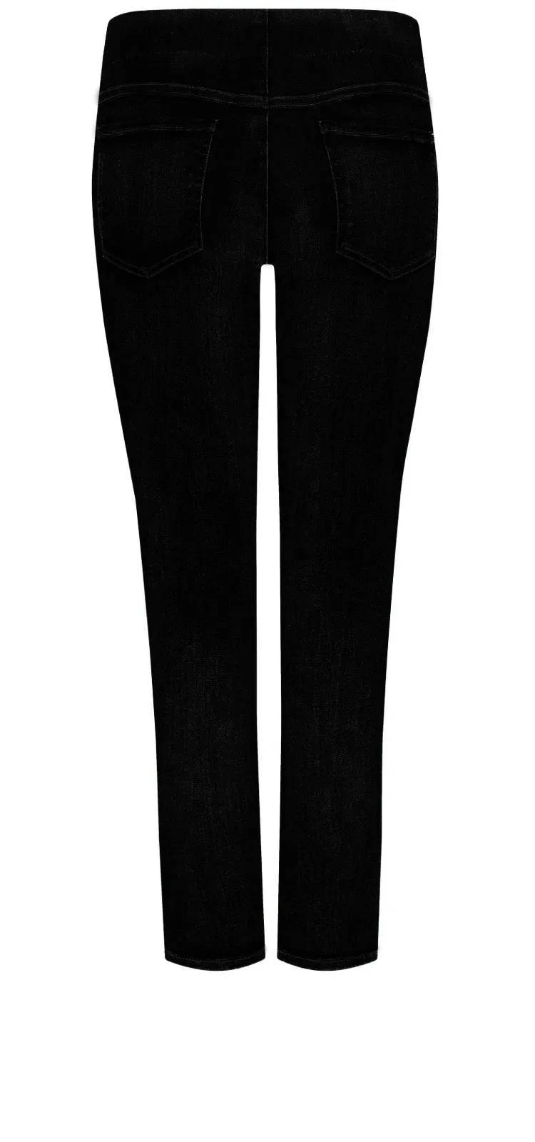 Pull-On Skinny Ankle Zwart SpanSpring™ Denim | Black