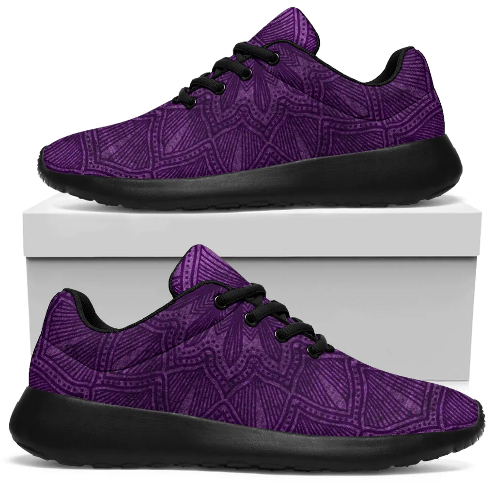 Purple Mandala Sport Sneakers