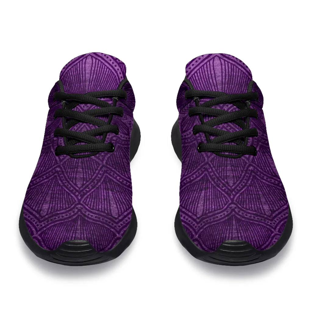 Purple Mandala Sport Sneakers